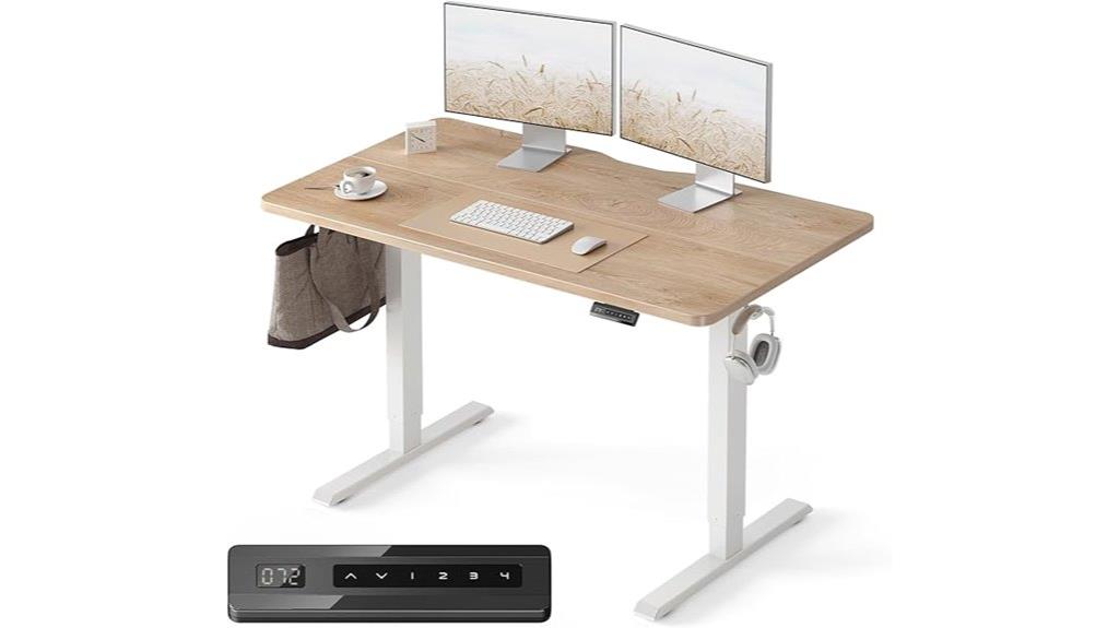 electric standing desk size