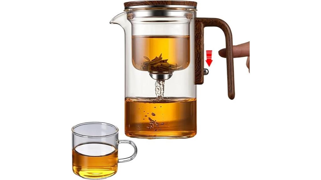 elegant 800ml glass tea pot