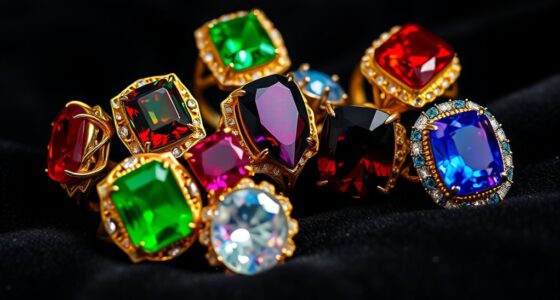 elegant gemstone cocktail rings