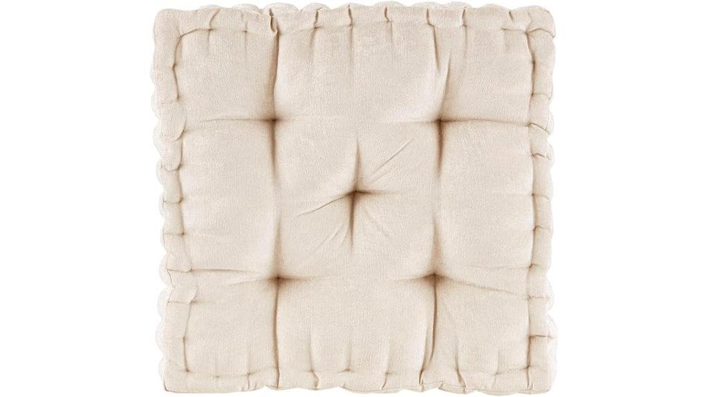 elegant ivory floor pillow