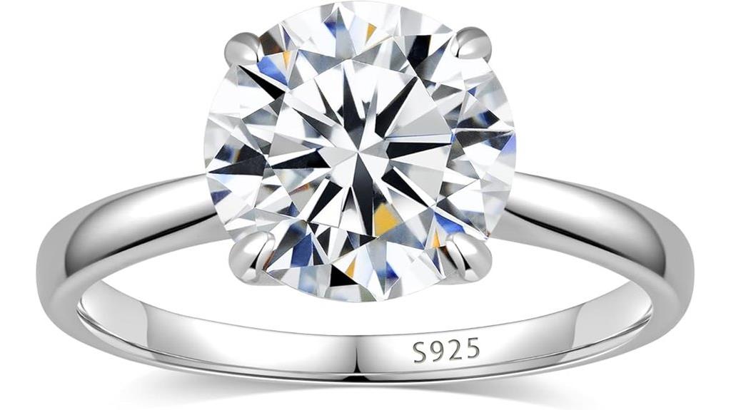 elegant multi size gold plated moissanite