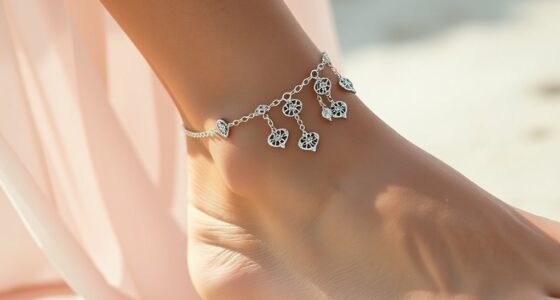 elegant sterling silver anklets