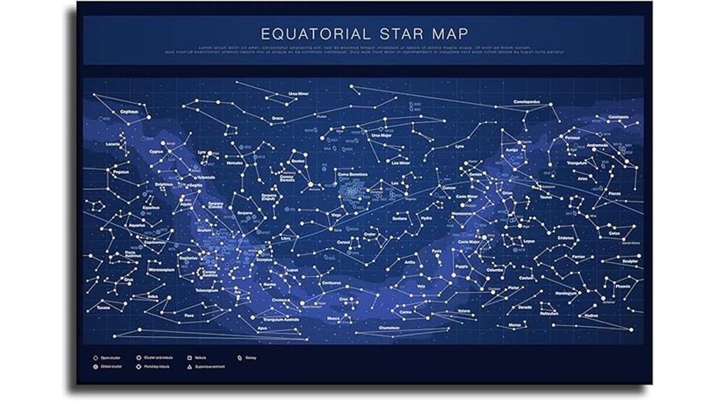 equatorial star map poster
