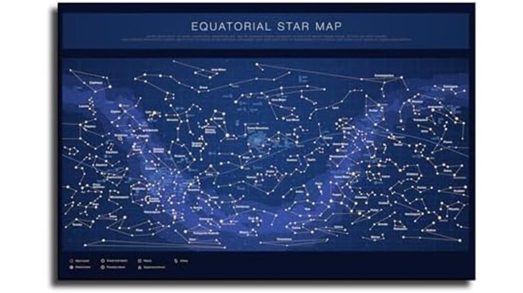 equatorial star map print