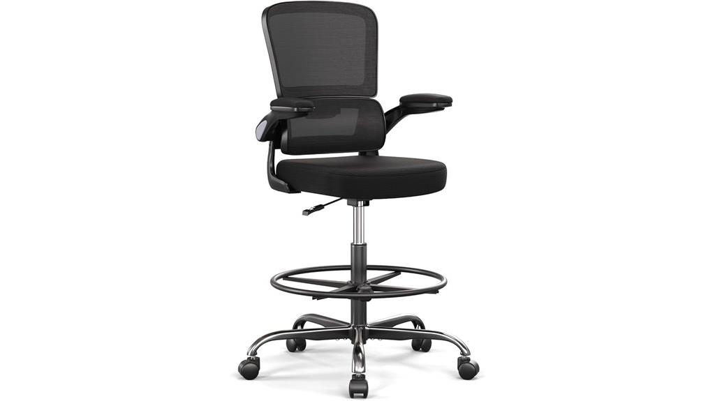 ergonomic drafting chair footrest