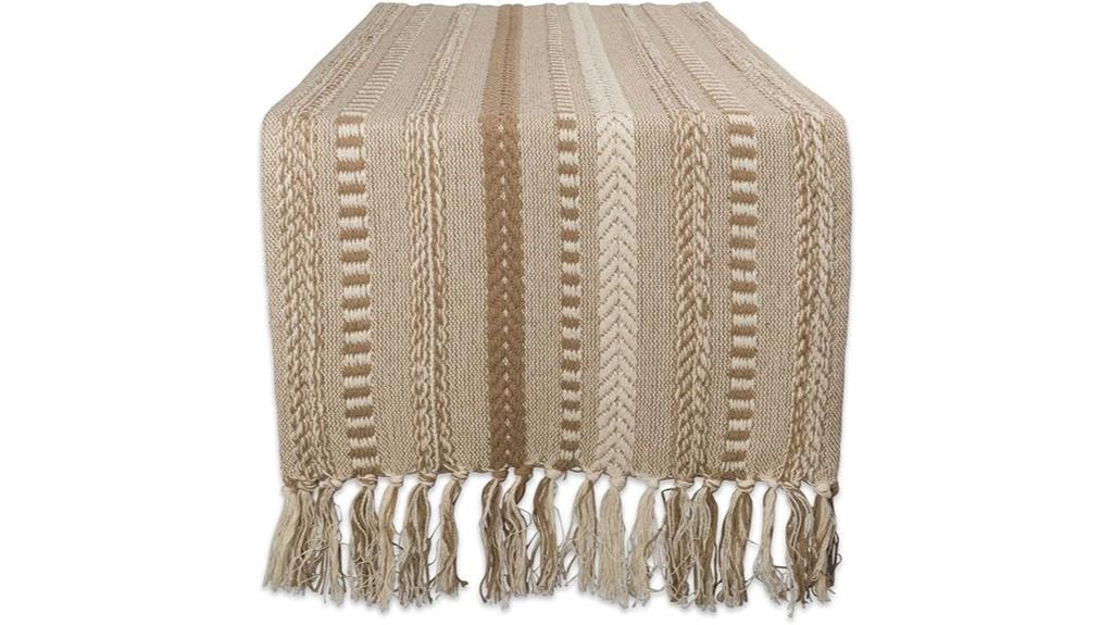 farmhouse braided stripe runner