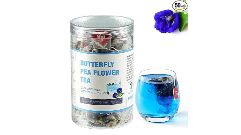 fifty blue butterfly tea