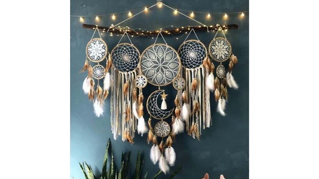 five boho dream catchers