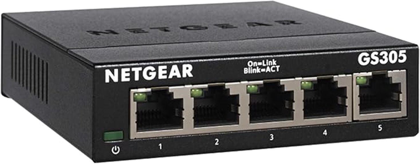 five port gigabit unmanaged switch
