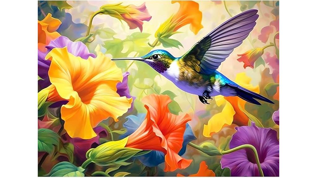floral hummingbird puzzle
