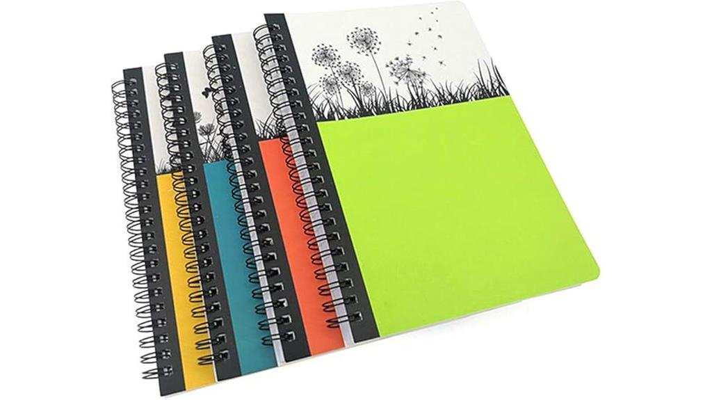 four a5 spiral notebooks
