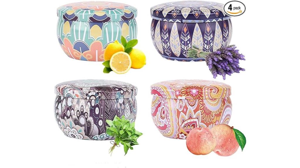 four scented candle gift set