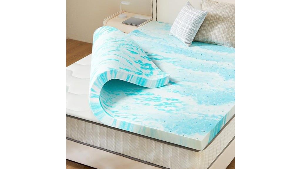 gel infused cooling mattress topper