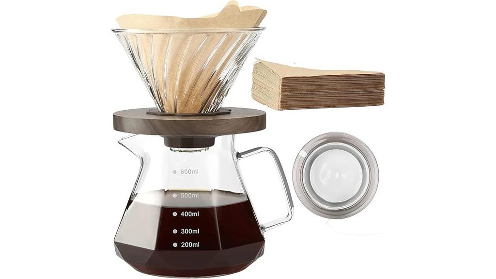 glass carafe pour over