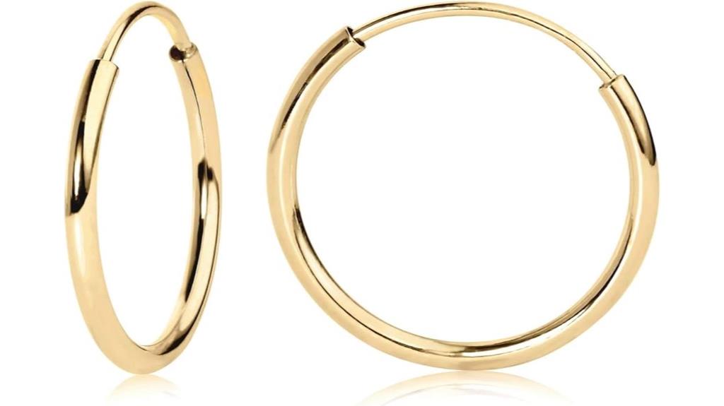 gold hoop earrings