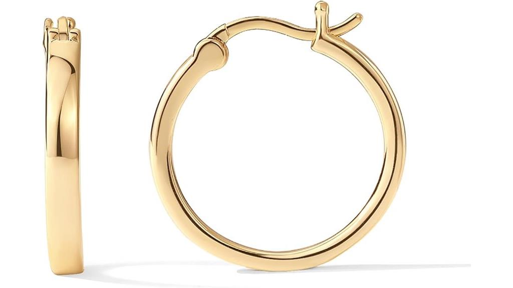 gold plated hoop earrings