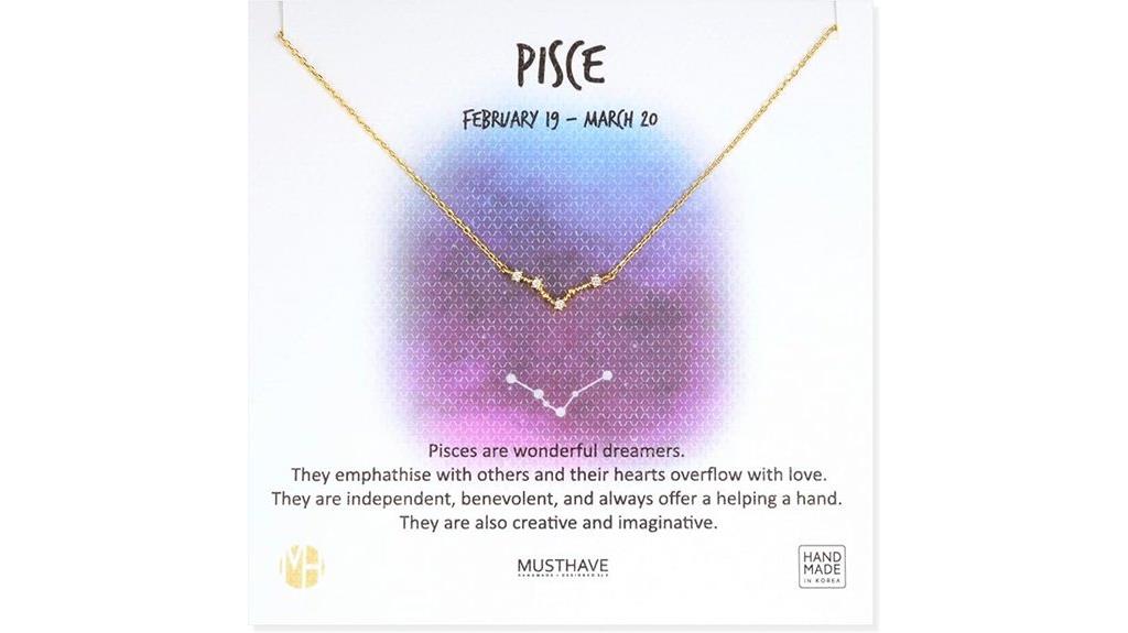 gold plated zodiac necklace