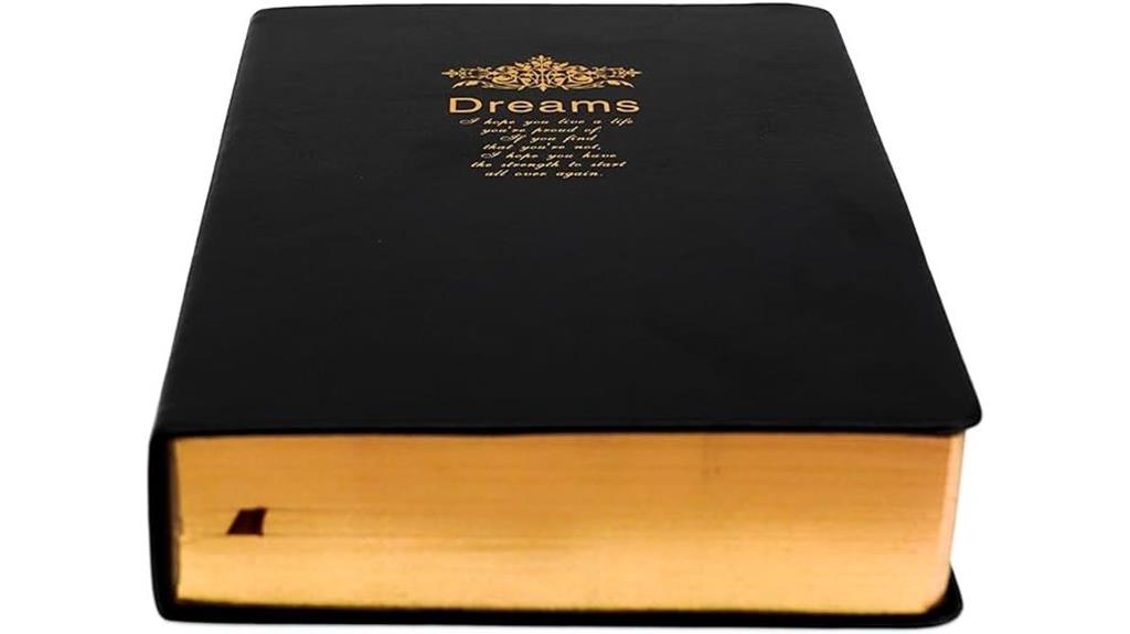 gold rimmed hardcover journal