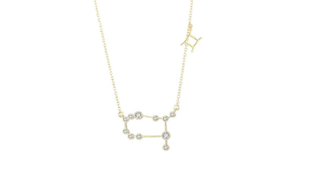 gold zodiac constellation necklace