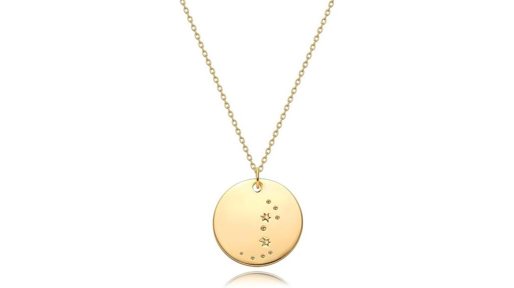 gold zodiac constellation necklace