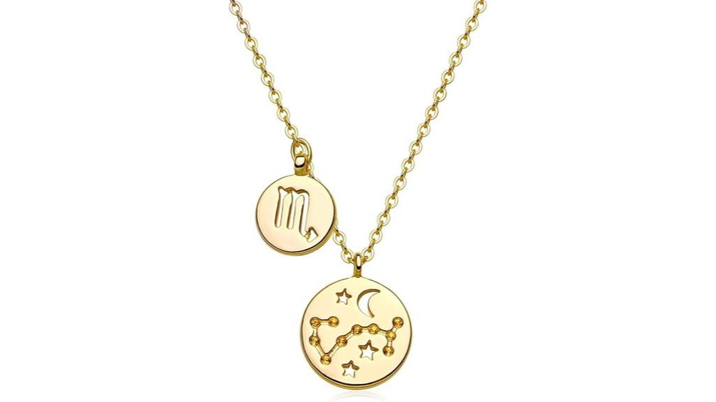 gold zodiac constellation necklace