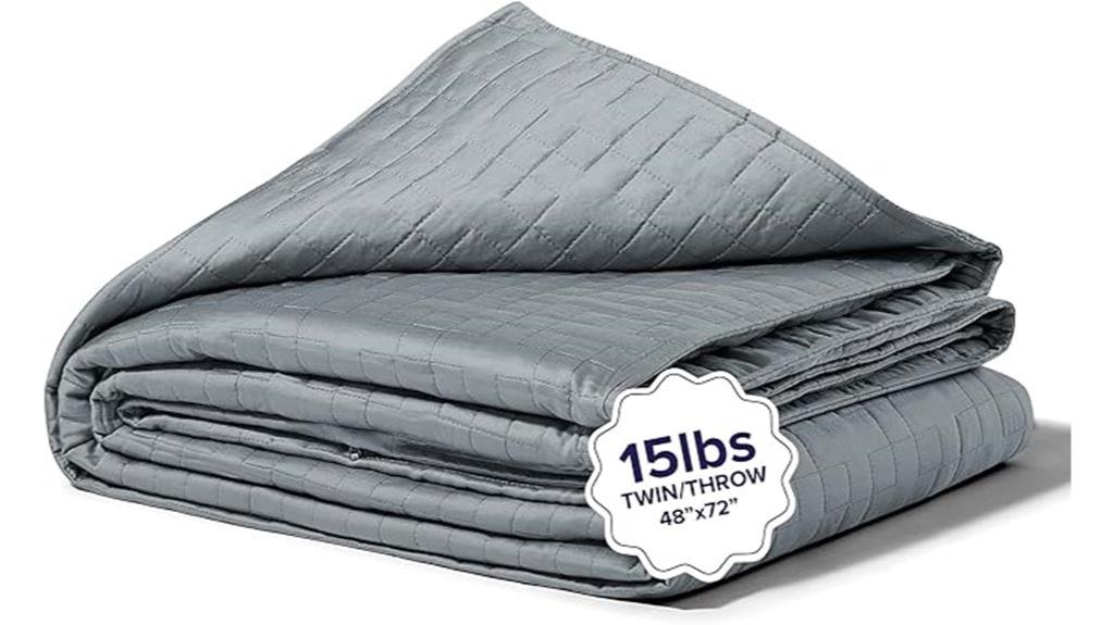 grey 15lb gravity blanket