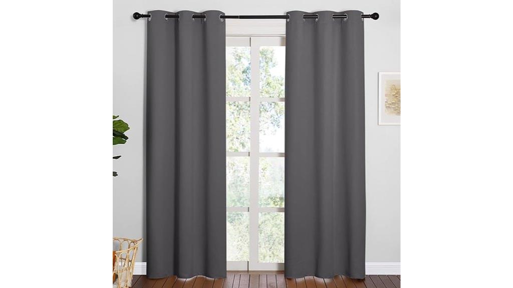 grey blackout curtain panels