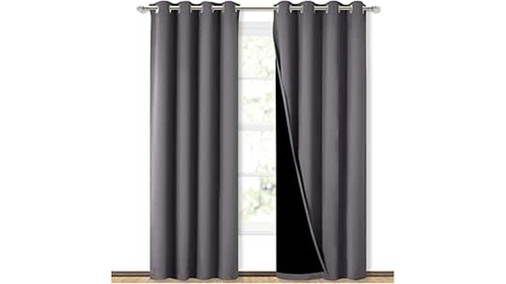 grey full shade curtains