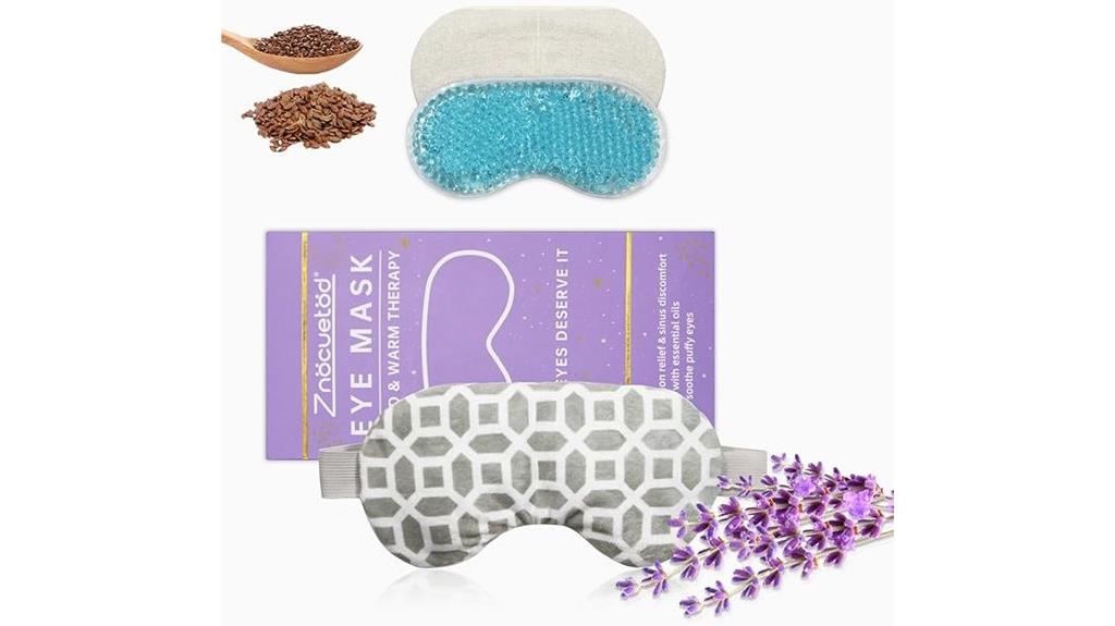 heated lavender flaxseed eye mask