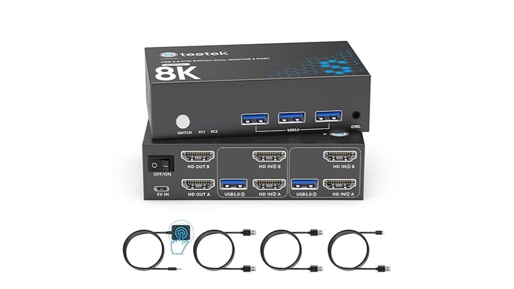 high resolution dual monitor switch