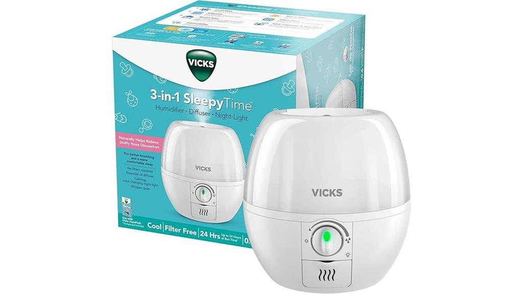 humidifier with sleepytime features