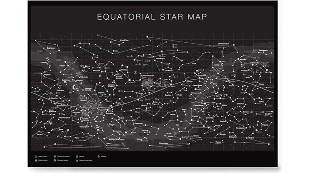 intricate equatorial celestial chart