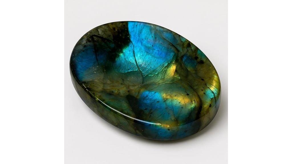 labradorite healing worry stone