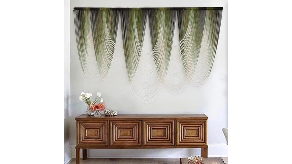 large dip dyed macrame