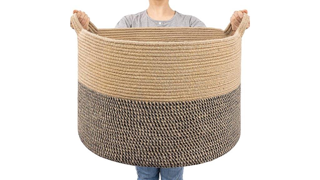large woven storage basket