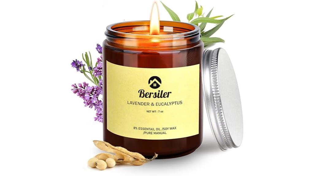 lavender eucalyptus scented candle