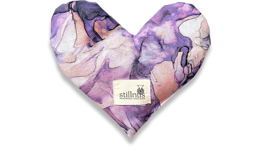 lavender flaxseed heart pillow