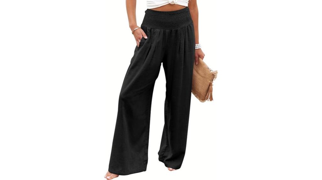 linen boho wide pants
