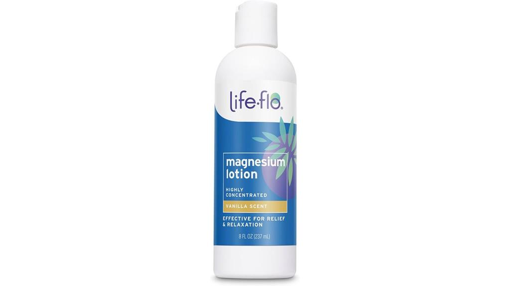 magnesium vanilla scent lotion