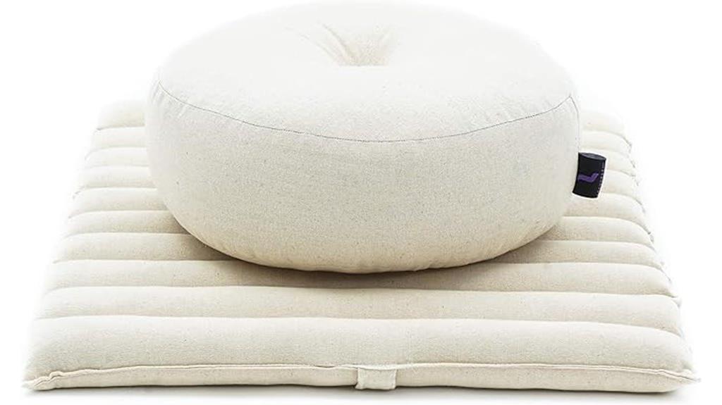 meditation cushion with mat