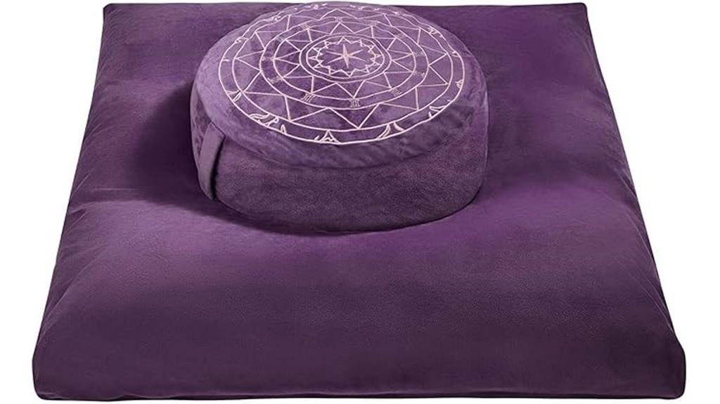 meditation cushion with velvet