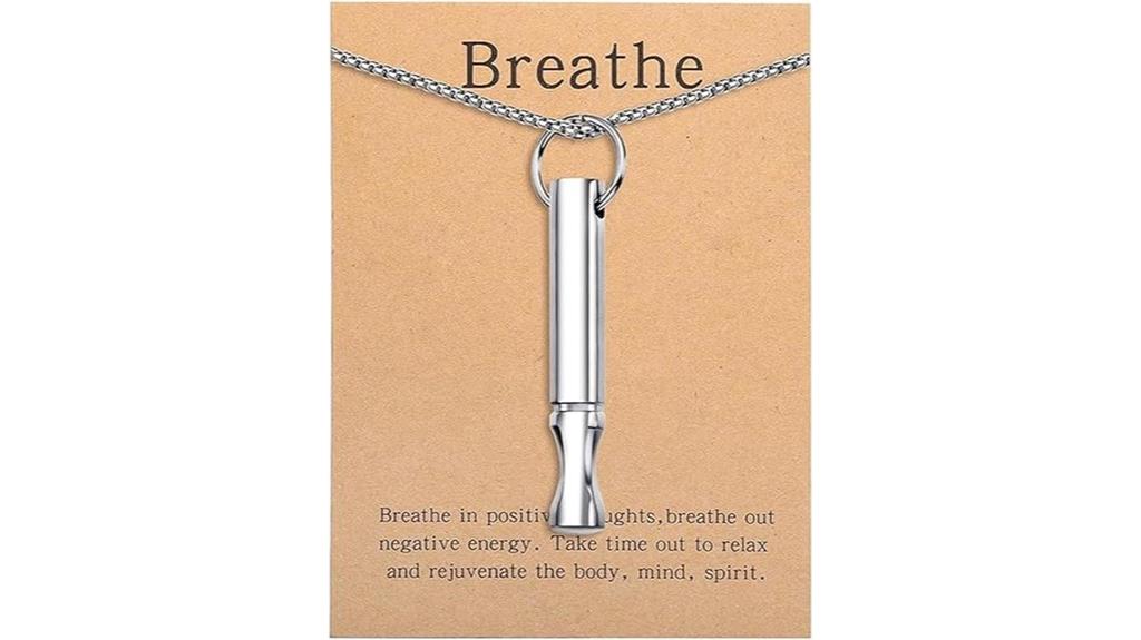 mindful breathing stress necklace