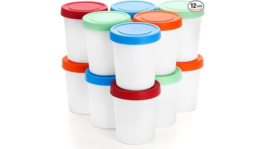 mini ice cream container set
