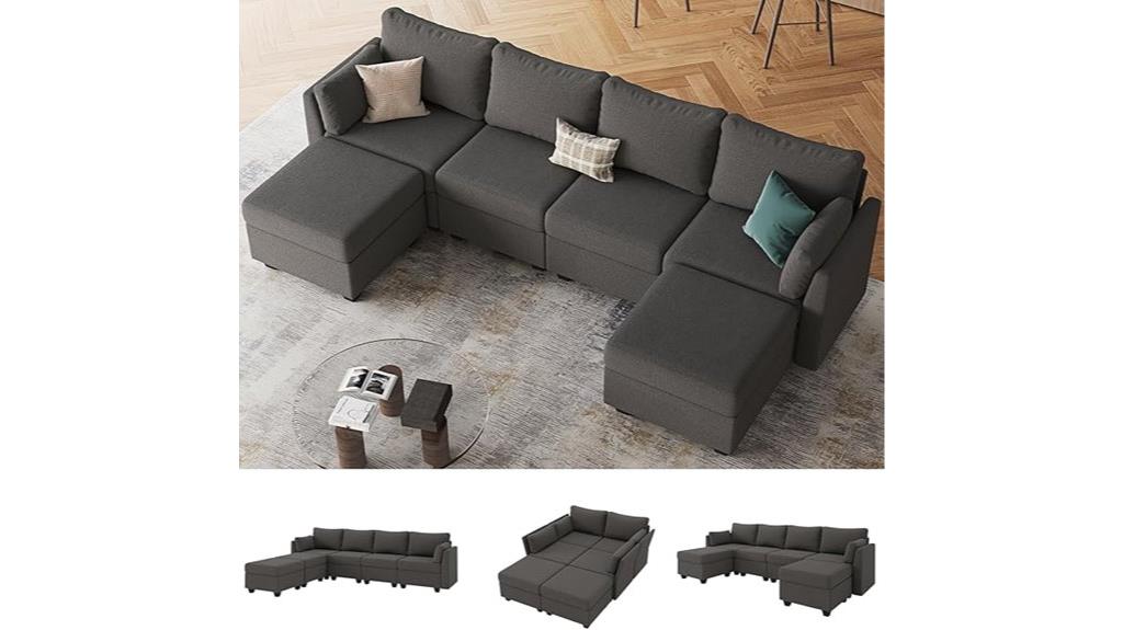 modular storage chaise sofa