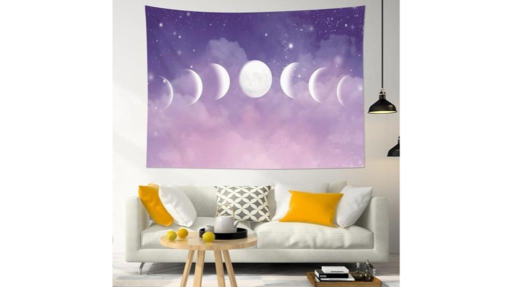 moon phase tapestry wall hanging