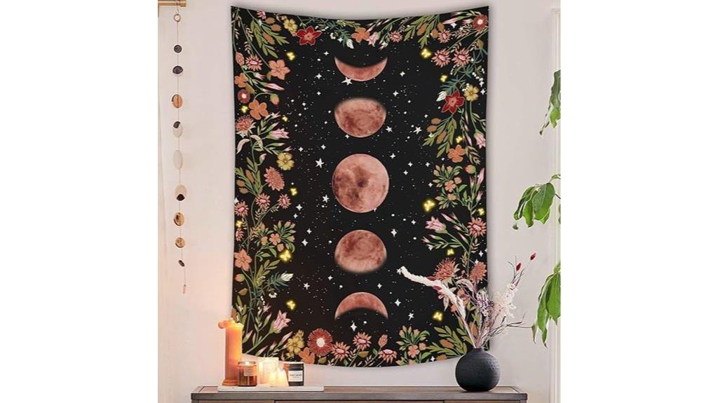 moonlit garden tapestry blanket