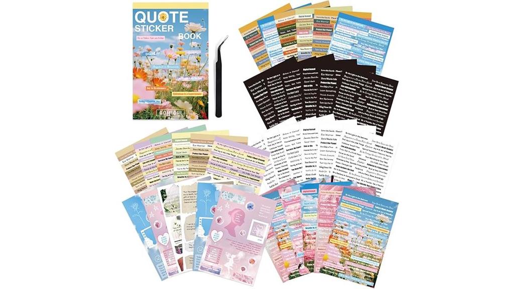 motivational journal sticker set