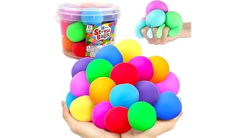 multicolor stress relief balls