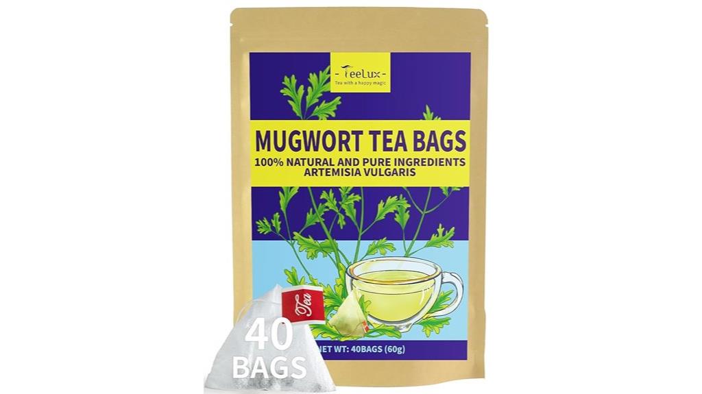 natural mugwort herb tea