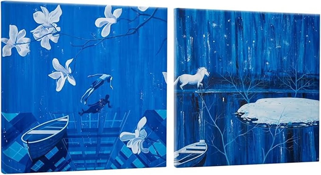 ocean moonlit wall art